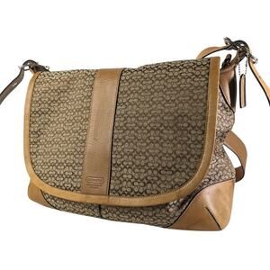 Coach Brown and Tan Crossbody Bag